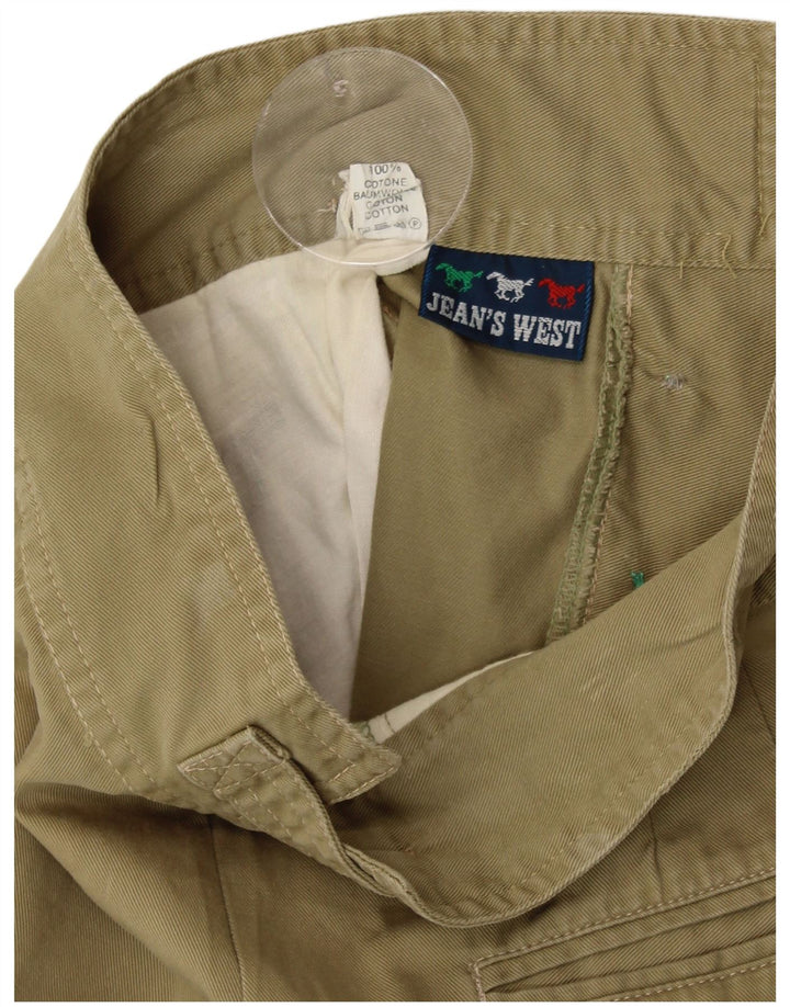 VINTAGE Γυναικείο Σορτς Βερμούδας Cullotes W24 XS Χακί βαμβακερό