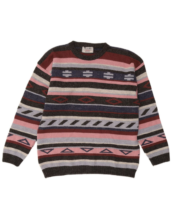 MULTIBLU Γυναικείο πουλόβερ με λαιμόκοψη UK 18 XL Πολύχρωμο Aztec