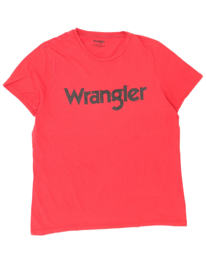 Ανδρικό γραφικό T-Shirt Wrangler Top μεγάλο κόκκινο βαμβακερό
