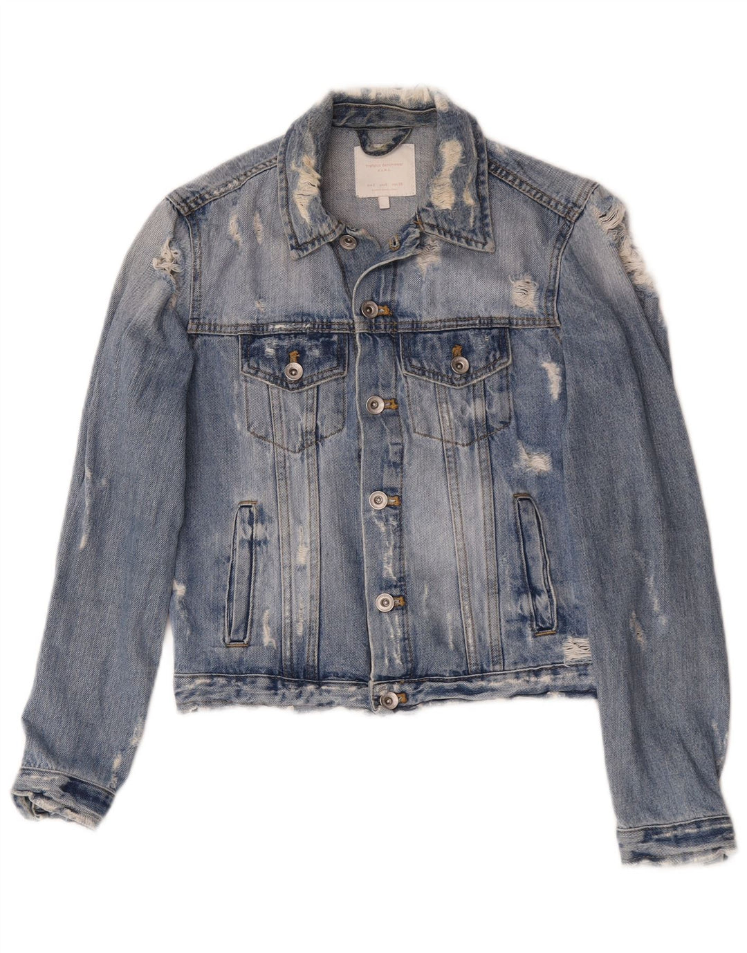 Zara Γυναικείο Τζιν Μπουφάν UK 10 Small Blue