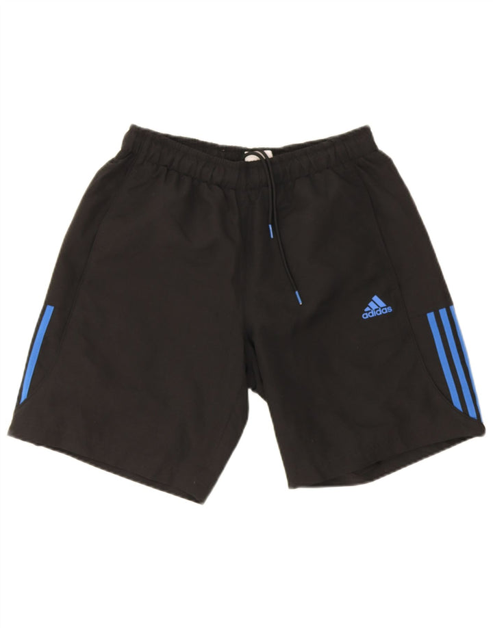 Ανδρικό σορτς Adidas Climalite από μεσαίο μαύρο πολυεστέρα