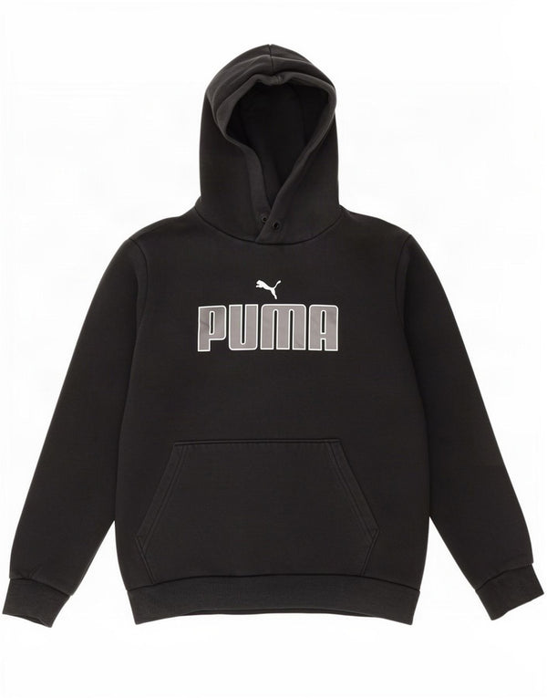 Puma Γυναικείο γραφικό Oversized Hoodie Jumper UK 10 Small Black Βαμβακερό