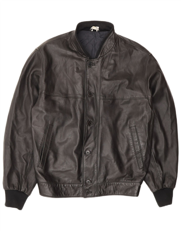 Vintage Ανδρικό Δερμάτινο Μπουφάν IT 48 Medium Black Leather