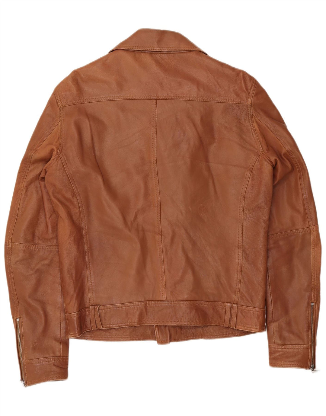 Vintage Ανδρικό Δερμάτινο Biker Jacket UK 40 Large Brown Δερμάτινο