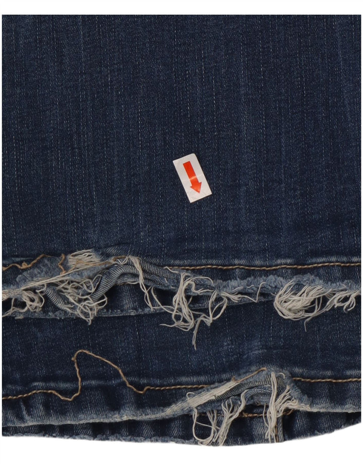 BKE Girls Long Flared Jeans 9-10 Years W24 L28 Blue Cotton