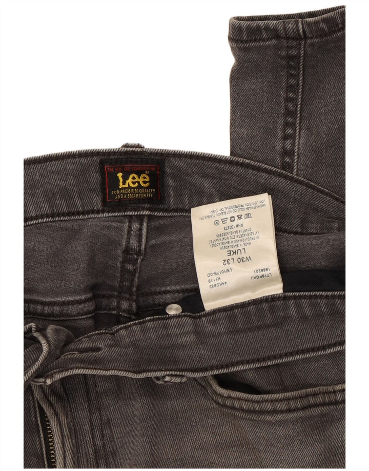 Lee Mens Luke Slim Jeans W30 L32 Γκρι βαμβακερό
