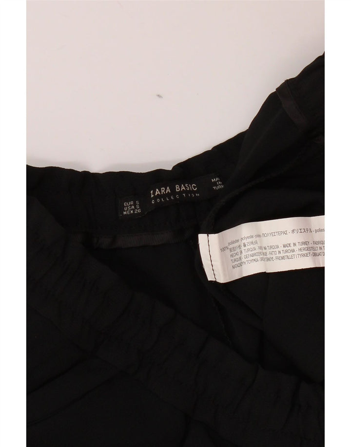 ZARA Γυναικείο Slim παντελόνι Chino Small W26 L26 Μαύρο Πολυεστέρας