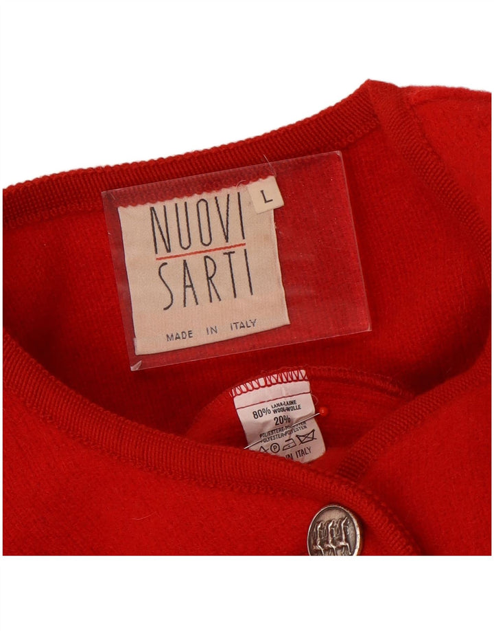 Vintage Γυναικεία Ζακέτα UK 16 Large Red Wool