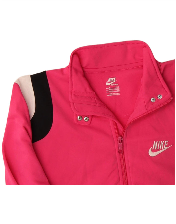 Γυναικεία αθλητική φόρμα NIKE Top Jacket UK 12 Medium Pink Colorblock Polyester