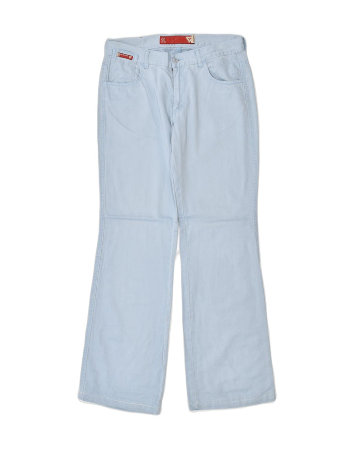 GUESS Womens Wide Leg Casual Trousers  W28 L30  Blue Cotton | Vintage | Thrift | Second-Hand | Used Clothing | Messina Hembry 