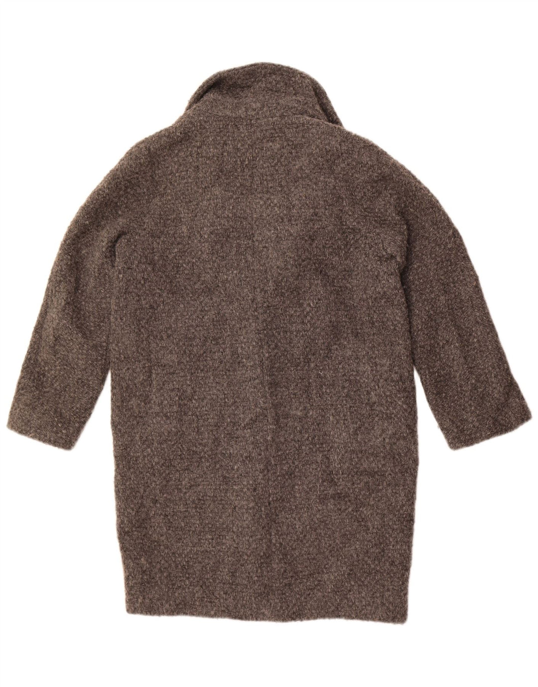 Massimo Dutti Γυναικείο Oversized Πανωφόρι UK 10 Small Grey Wool