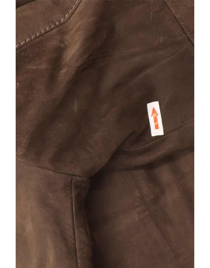 Milestone Ανδρικό Δερμάτινο Παλτό IT 52 XL Καφέ Δερμάτινο