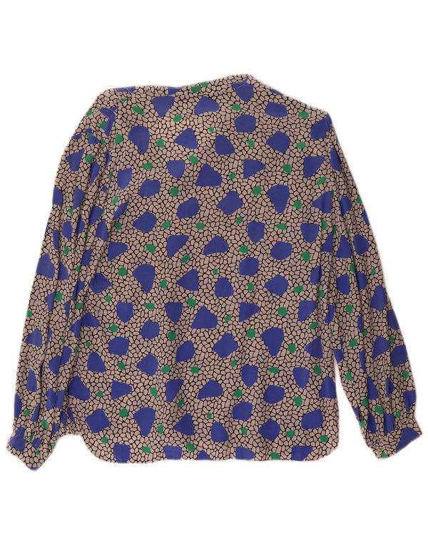 Vintage γυναικείο μακρυμάνικο μπλούζα UK 14 Medium πολύχρωμο