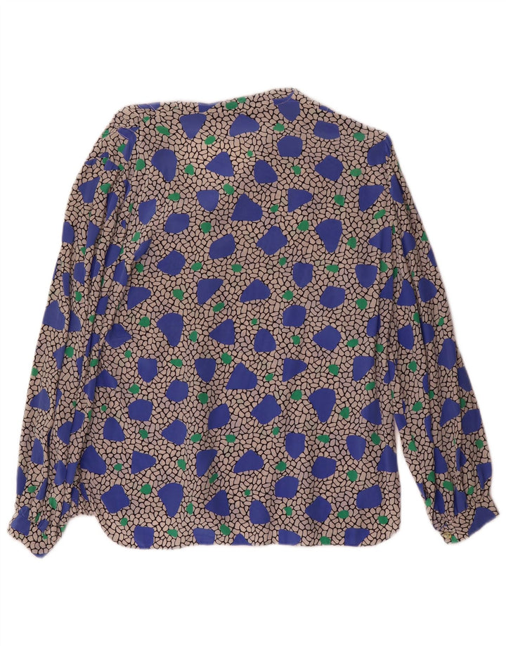 Vintage γυναικείο μακρυμάνικο μπλούζα UK 14 Medium πολύχρωμο