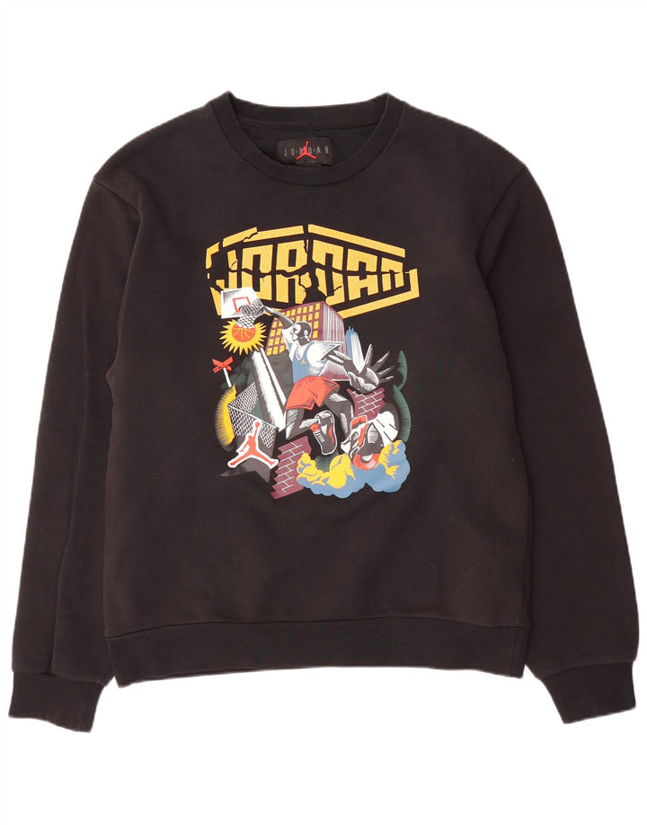Ανδρικό γραφικό φούτερ Jordan Jumper Μικρό μαύρο βαμβακερό