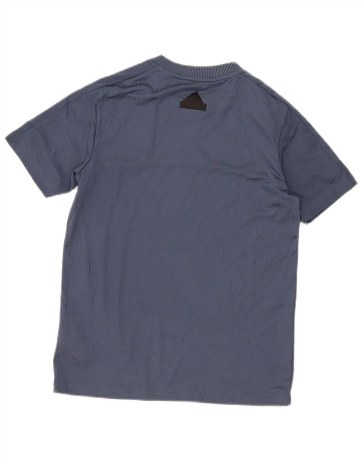 Adidas Boys Graphic T-shirt Top 11-12 Years Navy Blue Polyester
