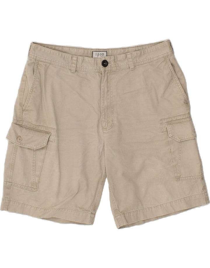 IZOD Mens Cargo Shorts W40 XL Beige Cotton Vintage Izod and Second-Hand Izod from Messina Hembry 
