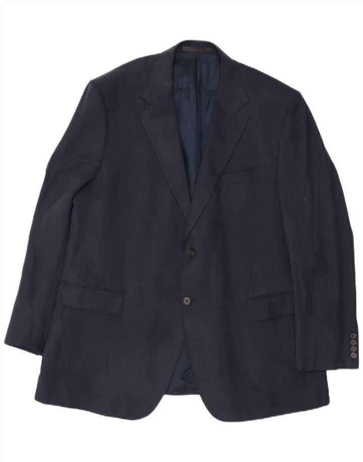 Marks & Spencer Ανδρικό σακάκι μπλέιζερ UK 46 XL Navy Blue Silk