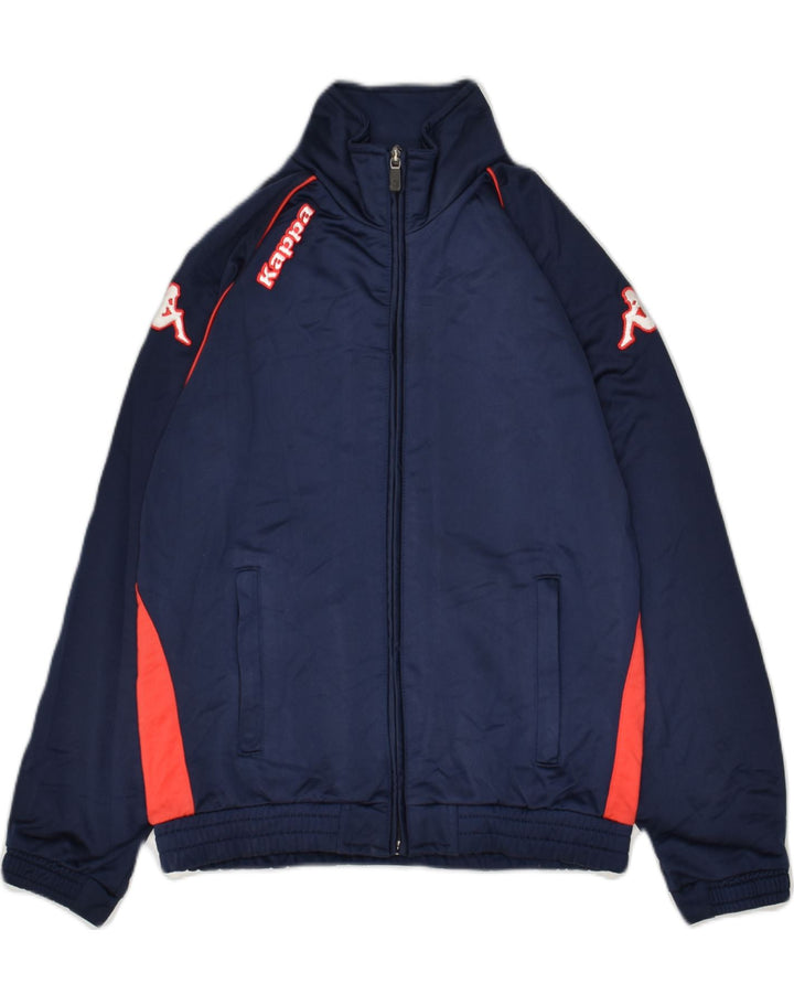 KAPPA Boys Tracksuit Top Jacket 9-10 Years Navy Blue Polyester | Vintage Kappa | Thrift | Second-Hand Kappa | Used Clothing | Messina Hembry 