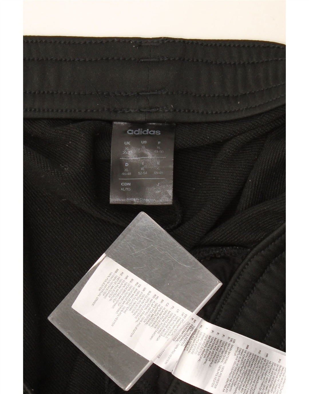 Γυναικεία αθλητική φόρμα ADIDAS Παντελόνι Joggers UK 20/22 XL Μαύρο Πολυεστέρας