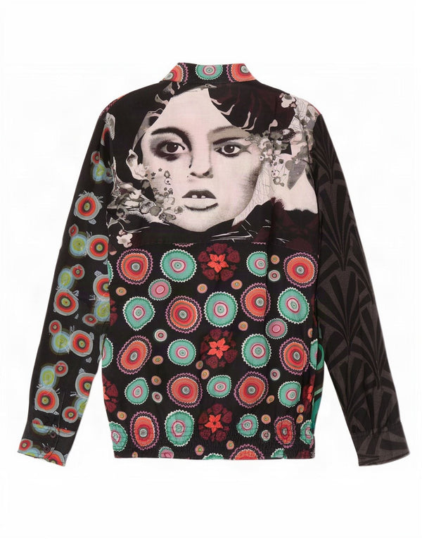 Desigual Γυναικείο πουκάμισο Abstract Pattern Μπλούζα UK 18 XL Πολύχρωμο