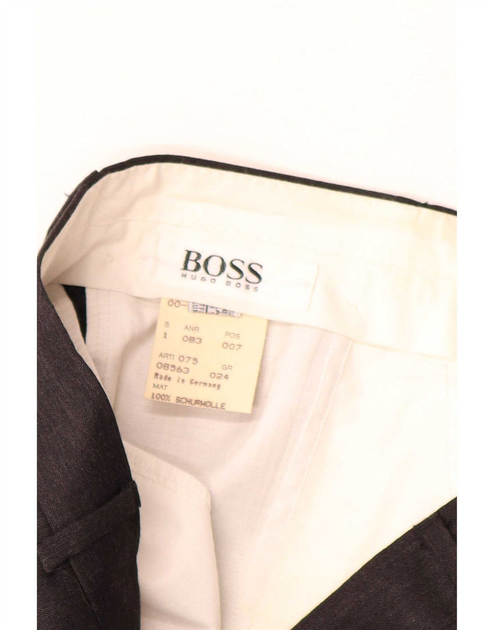Ανδρικό παντελόνι με καρφίτσα Hugo Boss W34 L30 Μαύρο μάλλινο
