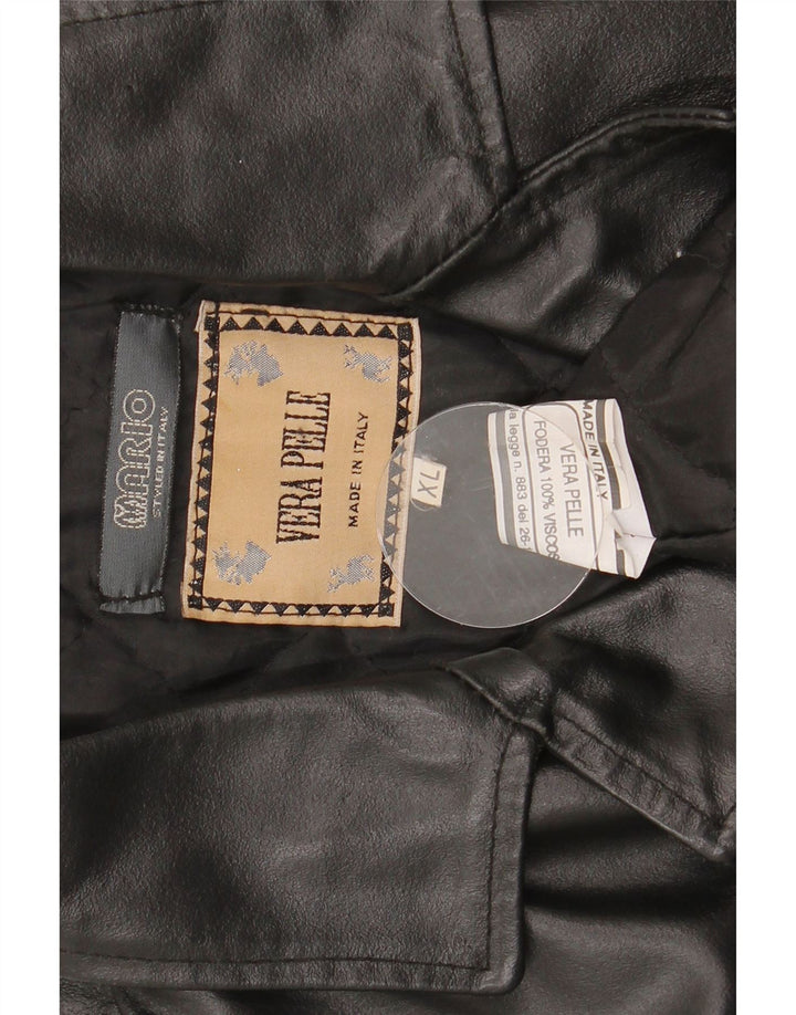 Vintage Ανδρικό Δερμάτινο Μπουφάν UK 42 XL Μαύρο Δερμάτινο