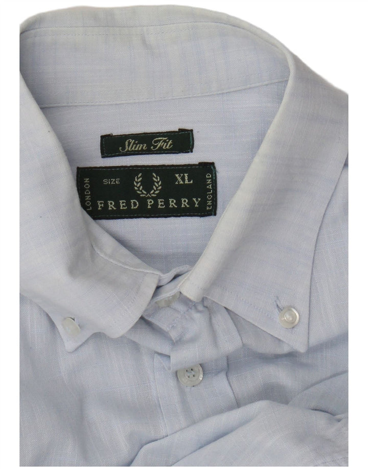 Fred Perry Ανδρικό πουκάμισο Slim Fit XL Blue