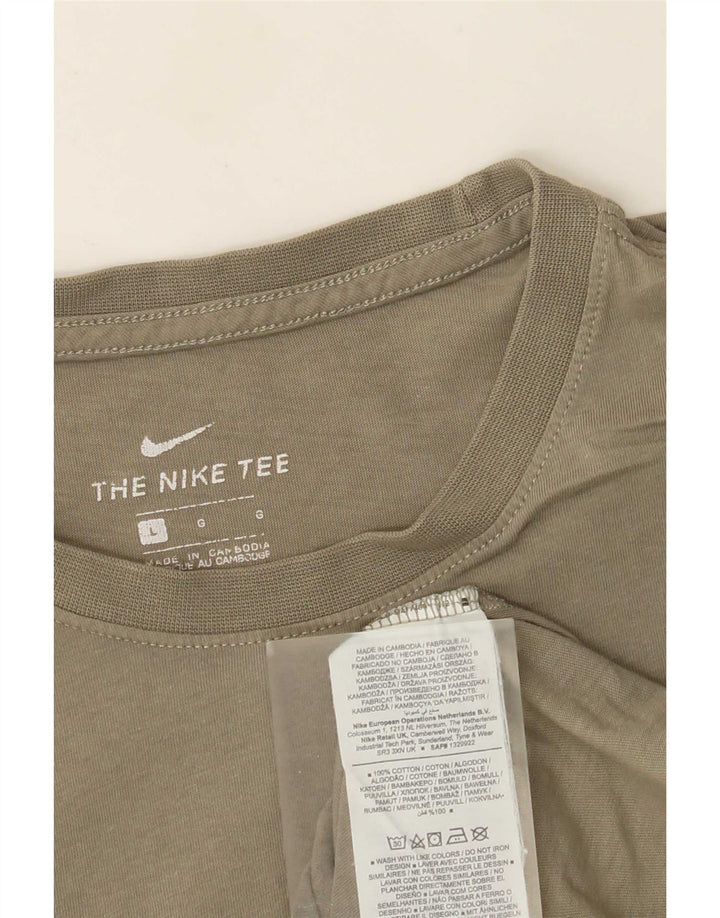 Ανδρικό T-Shirt Nike, μεγάλο βαμβακερό χακί