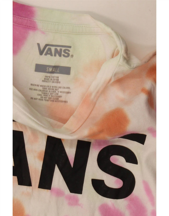 Γυναικείο γραφικό μπλουζάκι VANS Crop Top UK 8 Μικρή πολύχρωμη βαφή γραβάτας