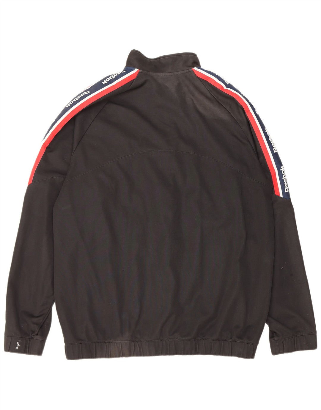 Ανδρική φόρμα φόρμας Reebok με γραφικό φόρμα Top Jacket μεγάλο μαύρο χρώμα, βαμβακερό