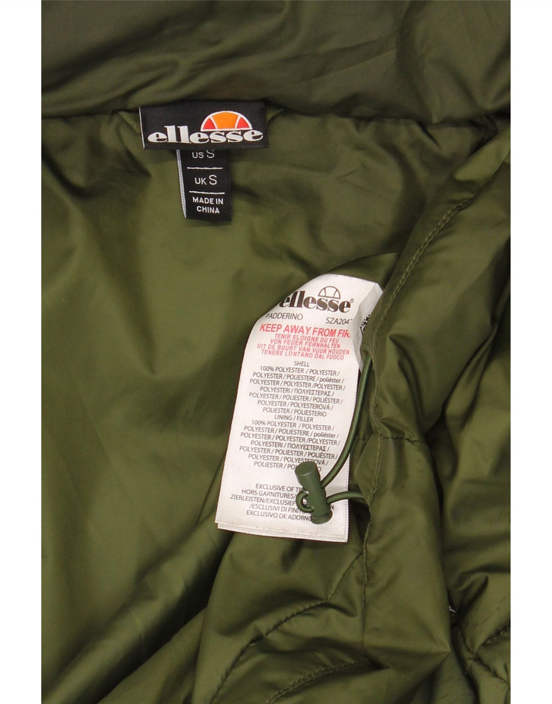 Ανδρικό μπουφάν με κουκούλα ELLESSE UK 36 Small Green Polyester