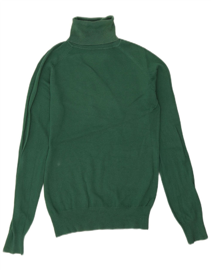 Zara Γυναικείο πουλόβερ με ρολό λαιμόκοψη UK 14 Large Green