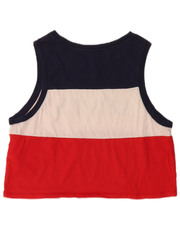 Γυναικείο γραφικό γιλέκο Crop LEVI'S Top UK 14 Μεγάλο πολύχρωμο μπλοκ
