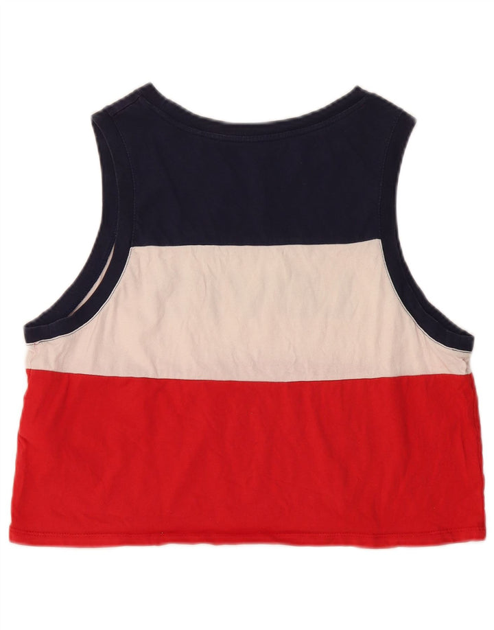 Γυναικείο γραφικό γιλέκο Crop LEVI'S Top UK 14 Μεγάλο πολύχρωμο μπλοκ