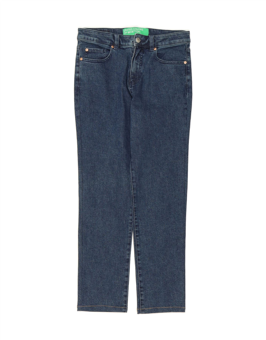 BENETTON Womens Straight Jeans W28 L27 Blue Cotton Vintage Benetton and Second-Hand Benetton from Messina Hembry 