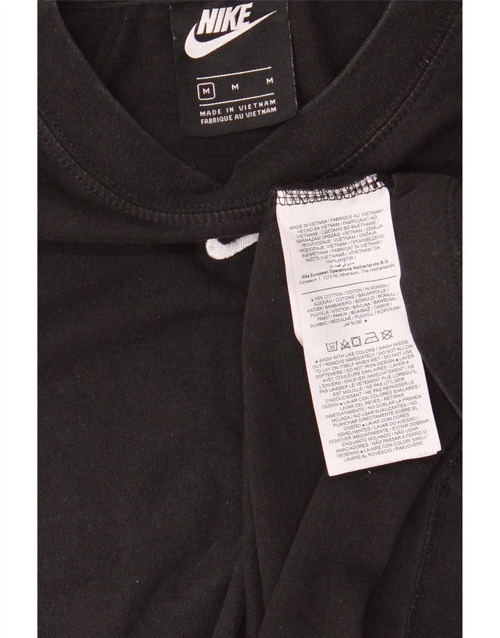Ανδρικό μπλουζάκι Nike, μεσαίο μαύρο βαμβακερό