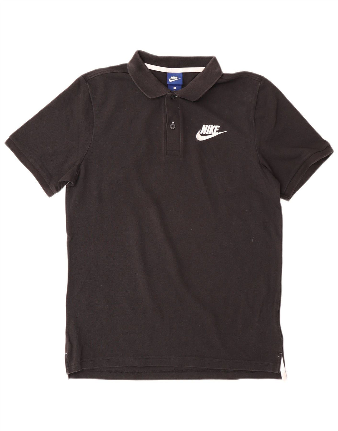 Ανδρικό μπλουζάκι πόλο NIKE, μικρό μαύρο βαμβακερό