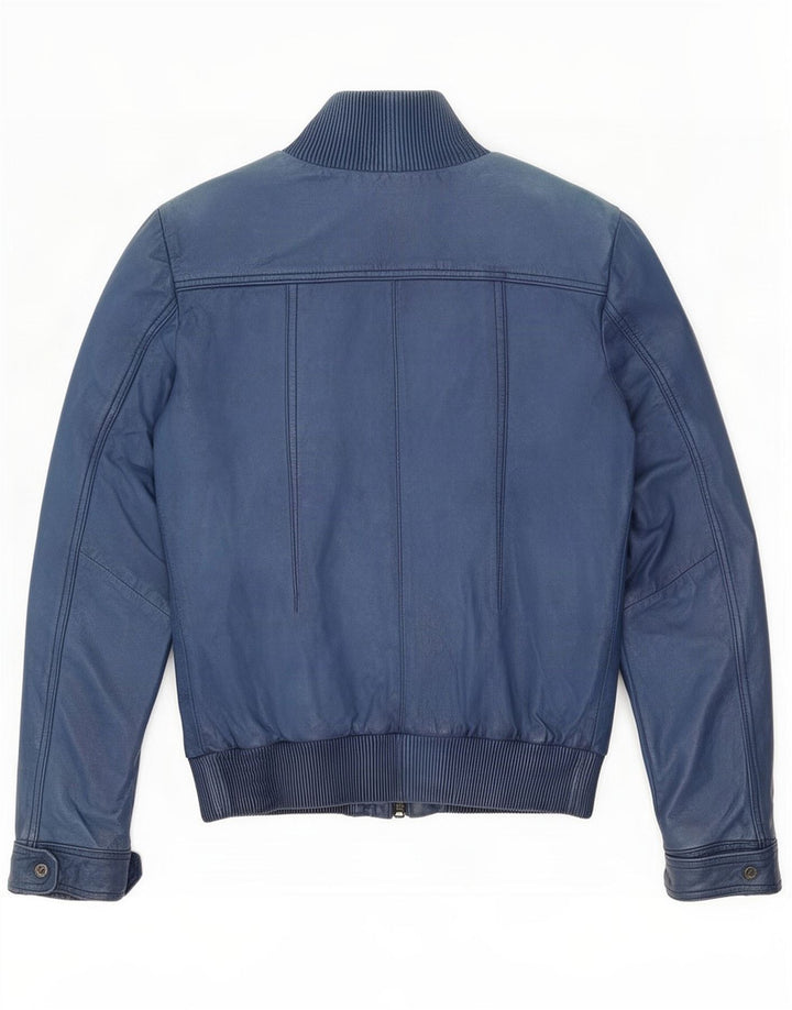 Bomboogie Γυναικείο Δερμάτινο Μπουφάν UK 12 Medium Blue