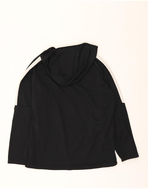 NIKE Mens Dri Fit Hoodie Jumper Large Black Colorblock Πολυεστέρας