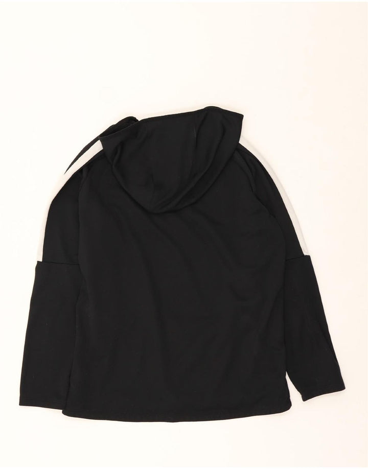 NIKE Mens Dri Fit Hoodie Jumper Large Black Colorblock Πολυεστέρας
