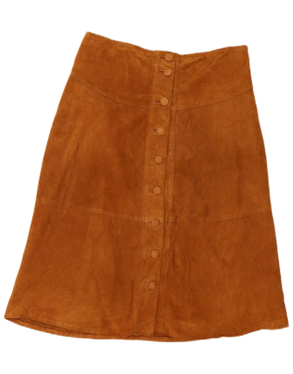 Vintage Γυναικεία Suede A-Line φούστα W36 XL Beige