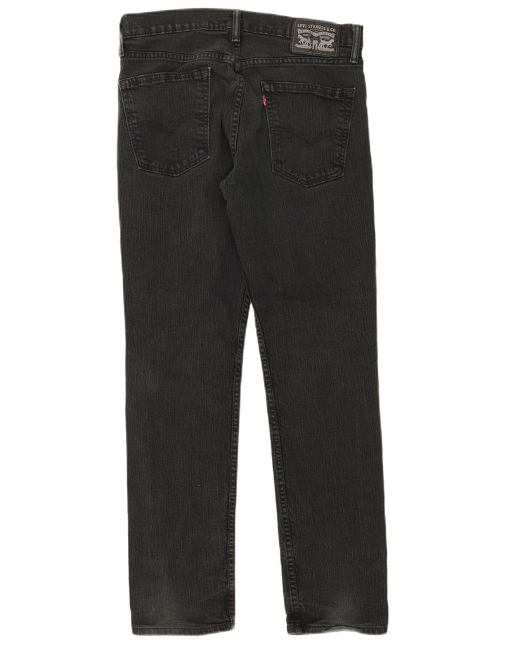Γυναικείο τζιν ίσιο Levi's W32 L30 μαύρο βαμβακερό