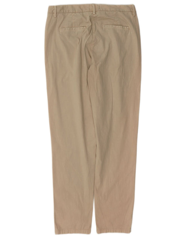 Marks & Spencer Γυναικείο λεπτό παντελόνι Chino UK 10 Small W27 L29 Beige βαμβακερό