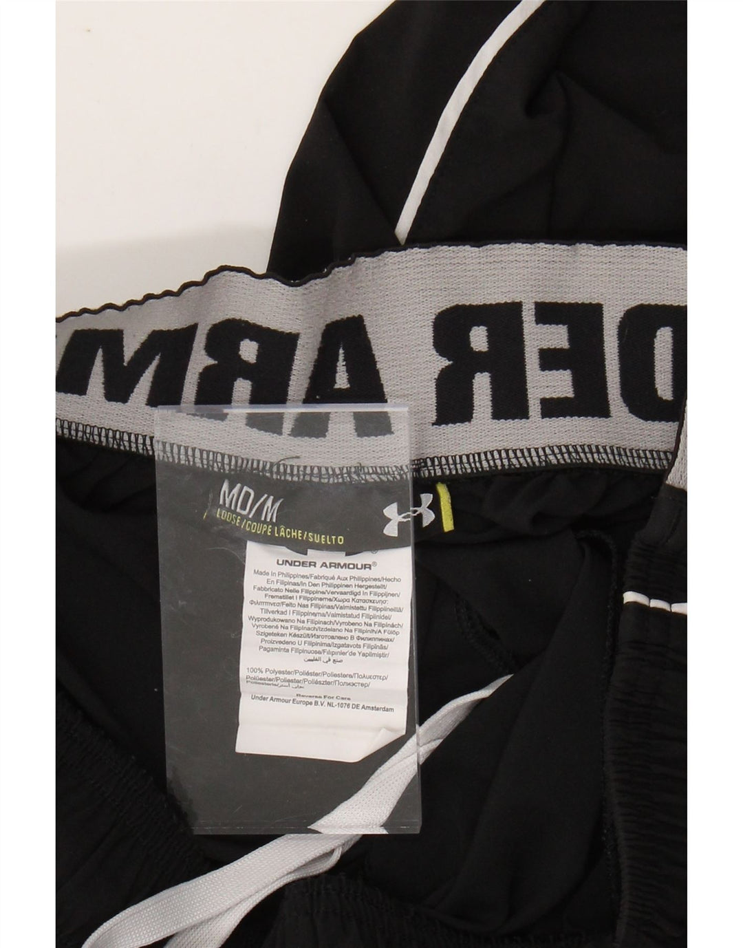 Ανδρικό γραφικό αθλητικό σορτς UNDER Armour, Μεσαίο μαύρο πολυεστέρα
