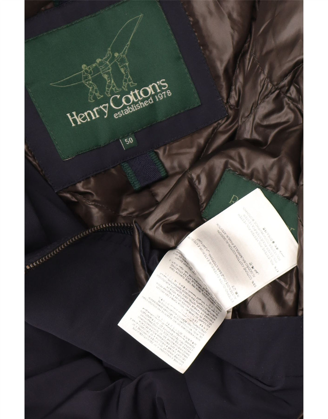 Henry Cottons Ανδρικό παλτό IT 50 Large Navy Blue Cotton
