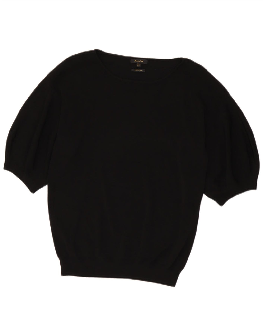 Massimo Dutti Γυναικείο πουλόβερ με λαιμόκαυστο UK 10 Small μαύρο