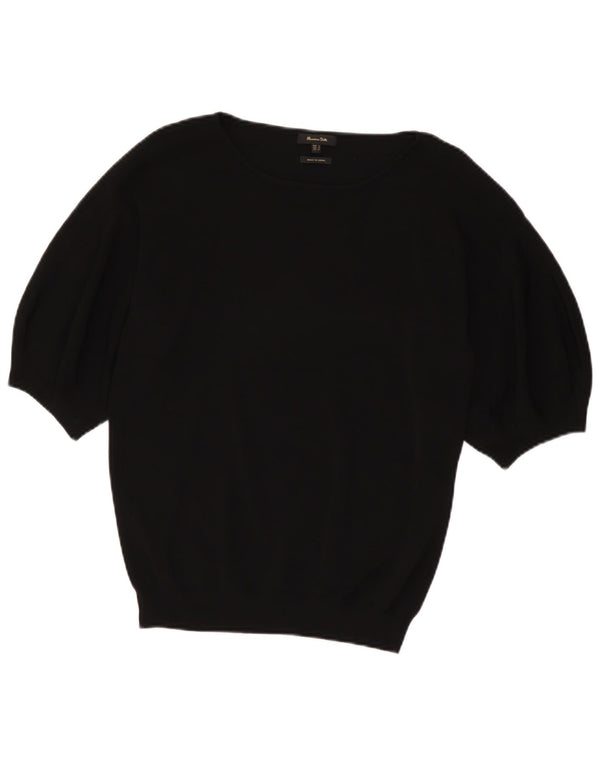 Massimo Dutti Γυναικείο πουλόβερ με λαιμόκαυστο UK 10 Small μαύρο