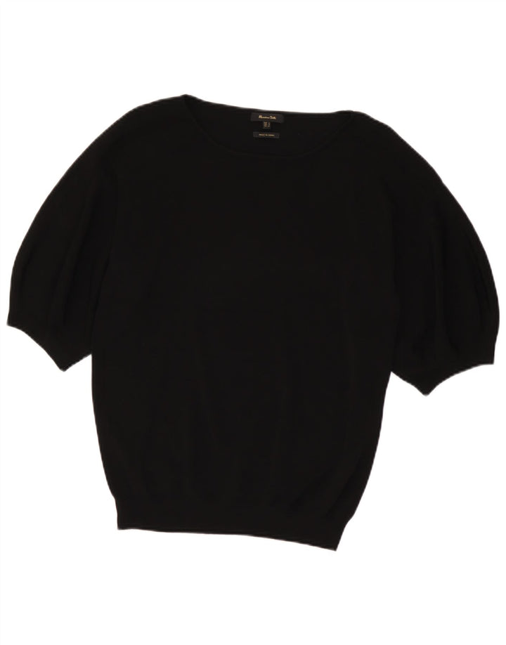 Massimo Dutti Γυναικείο πουλόβερ με λαιμόκαυστο UK 10 Small μαύρο
