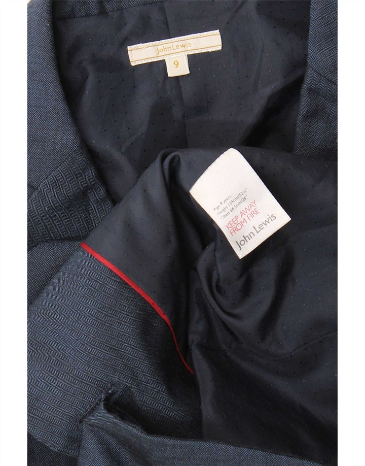 John Lewis Boys 2 Button Blazer Jacket 8-9 Years Navy Blue Polyester